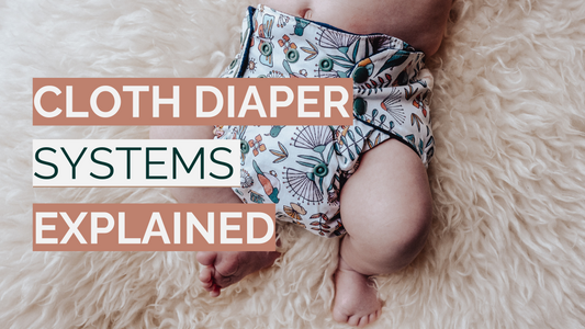 8 week old baby in a cloth diaper