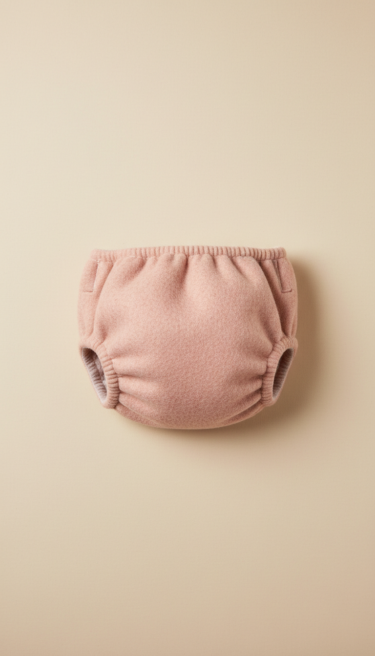 Blush Pink Wool Diaper